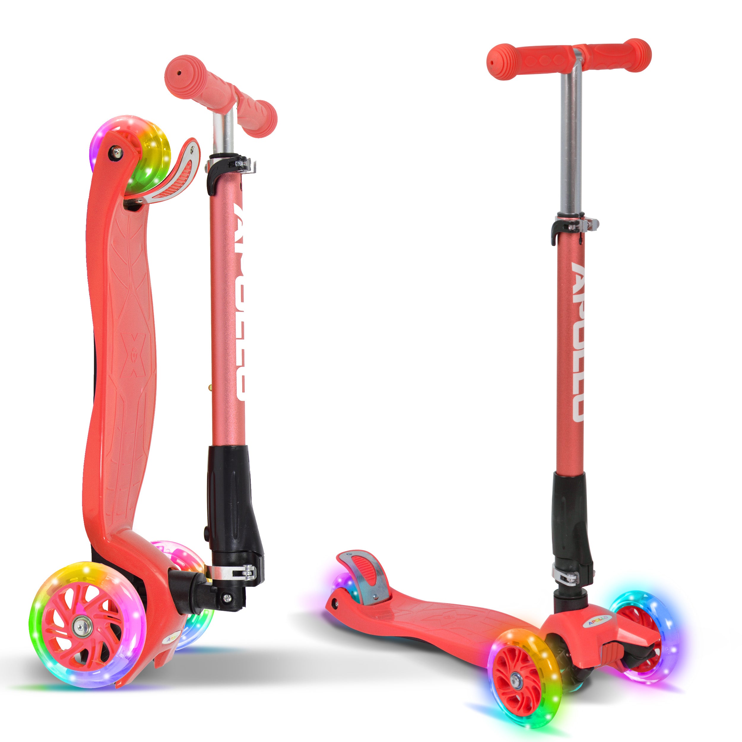 Apollo 'Kids Whiz' LED Scooter voor Kinderen - in verschillende kleuren Rood