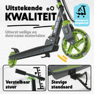 Apollo 145 mm City-Scooter met Vering "Skyracer" opvouwbaar en in hoogte verstelbaar Groen Grijs