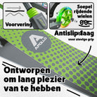 Apollo 145 mm City-Scooter met Vering "Skyracer" opvouwbaar en in hoogte verstelbaar Groen Grijs