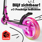 Apollo 145 mm City-Scooter met Vering "Skyracer" opvouwbaar en in hoogte verstelbaar Roze Wit