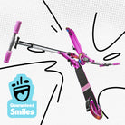 Apollo 145 mm City-Scooter met Vering "Skyracer" opvouwbaar en in hoogte verstelbaar Roze Wit