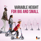 Apollo Autoped "Tornado 2.0" Cityroller voor Volwassenen en Kinderen Grijs Roze