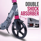 Apollo Autoped "Tornado 2.0" Cityroller voor Volwassenen en Kinderen Grijs Roze