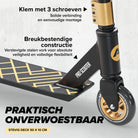 Apollo Stunt Scooter 'Genius Pro' hoogwaardige stuntstep met ABEC 9 kogellagers Zwart Goud