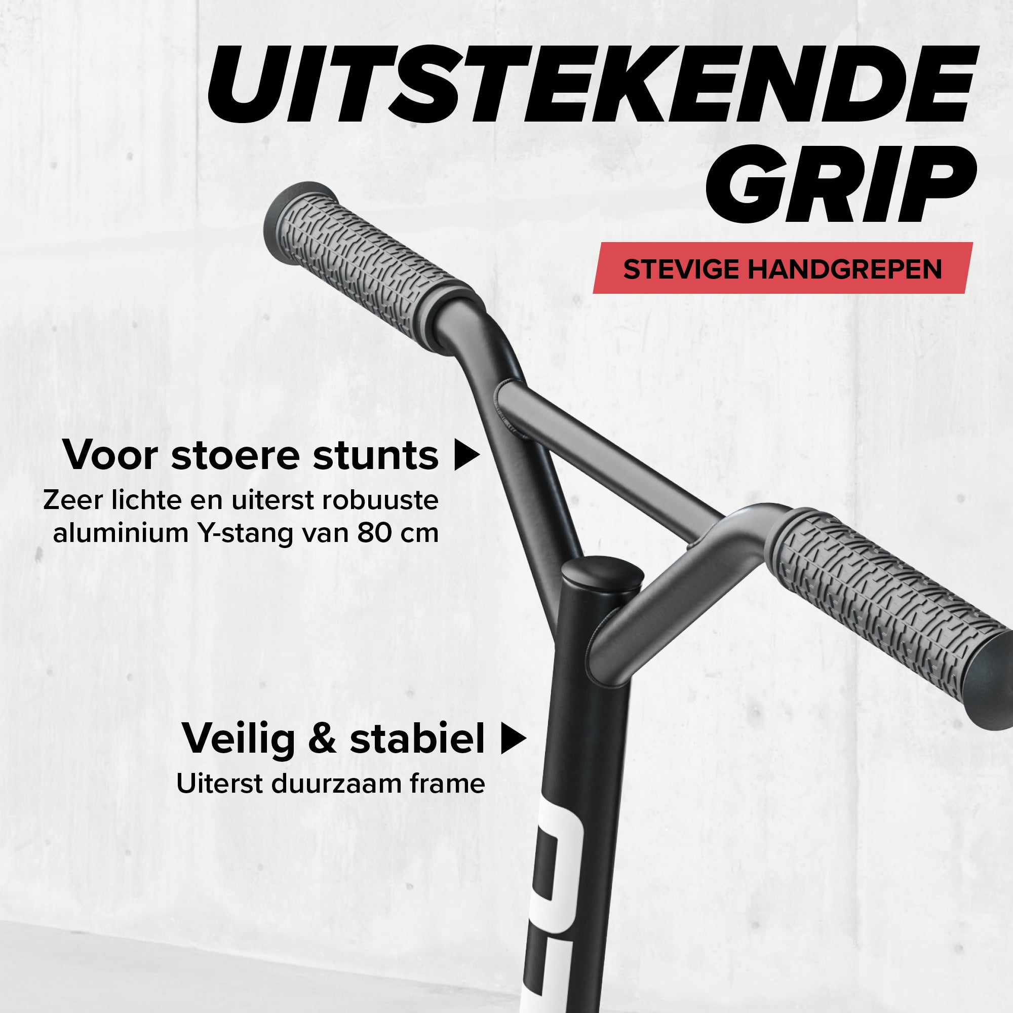 Apollo Stunt Scooter 'Genius Pro' hoogwaardige stuntstep met ABEC 9 kogellagers Red Ink