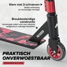 Apollo Stunt Scooter 'Genius Pro' hoogwaardige stuntstep met ABEC 9 kogellagers Red Ink