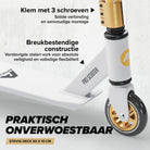Apollo Stunt Scooter 'Genius Pro' hoogwaardige stuntstep met ABEC 9 kogellagers Wit Goud