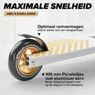 Apollo Stunt Scooter 'Genius Pro' hoogwaardige stuntstep met ABEC 9 kogellagers Wit Goud