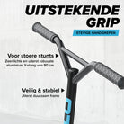 Apollo Stunt Scooter 'Genius Pro' hoogwaardige stuntstep met ABEC 9 kogellagers Zwart Blauw