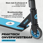 Apollo Stunt Scooter 'Genius Pro' hoogwaardige stuntstep met ABEC 9 kogellagers Zwart Blauw