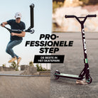 Apollo Stunt Scooter 'Genius Pro' hoogwaardige stuntstep met ABEC 9 kogellagers Zwart Groen