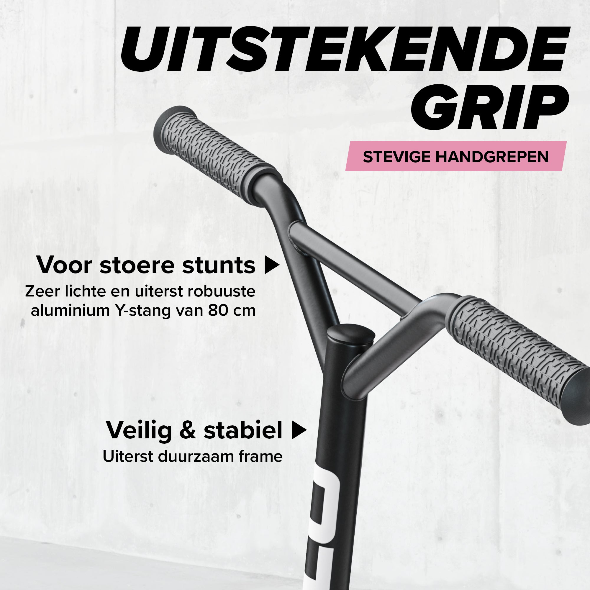 Apollo Stunt Scooter 'Genius Pro' hoogwaardige stuntstep met ABEC 9 kogellagers Zwart Roze