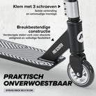 Apollo Stunt Scooter 'Genius Pro' hoogwaardige stuntstep met ABEC 9 kogellagers Zwart Zilver