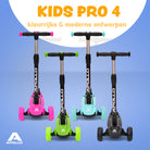 Apollo 'KidsPro 4' Opvouwbare Kinderstep met LED-Wielen Zwart