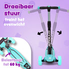 Apollo 'KidsPro 4' Opvouwbare Kinderstep met LED-Wielen Mint