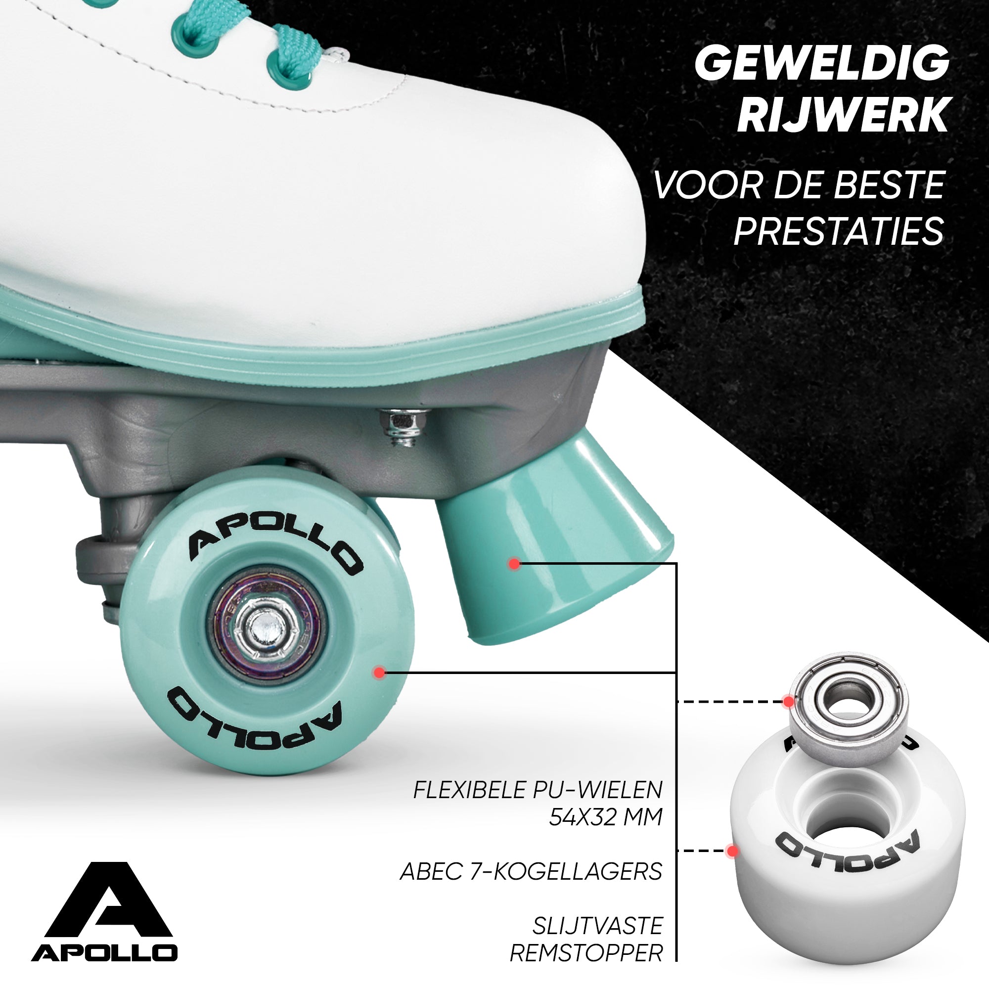 Apollo Disco Klassieke rolschaatsen voor kinderen en volwassenen - Disco Time L (39-42)