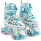 Apollo Verstelbare rolschaatsen 'Super Quads X Pro' maat 31-42, Wit/Mint L (39-42)