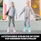 Apollo Verstelbare rolschaatsen 'Super Quads X Pro' maat 31-42, Wit/Mint L (39-42)