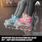 Apollo Verstelbare skeelers 'Super Blade' maat 31-42, Wit/Turquoise L (39-42)