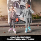 Apollo Verstelbare skeelers 'Super Blade' maat 31-42, Wit/Turquoise L (39-42)