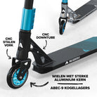 Apollo High-End Stunt Scooter Genesis Pro X Stuntstep met aluminium kern & ABEC 9 Zwart Mint