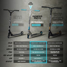 Apollo High-End Stunt Scooter Genesis Pro X Stuntstep met aluminium kern & ABEC 9 Zwart Mint