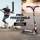 Apollo Stunt Scooter 'Genius Pro' hoogwaardige stuntstep met ABEC 9 kogellagers Rainbow