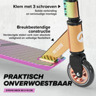 Apollo Stunt Scooter 'Genius Pro' hoogwaardige stuntstep met ABEC 9 kogellagers Rainbow