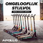 Apollo Stunt Scooter 'Genius Pro' hoogwaardige stuntstep met ABEC 9 kogellagers Rainbow