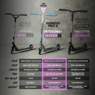 Apollo High-End Stunt Scooter Genesis Pro X Stuntstep met aluminium kern & ABEC 9 Full Rainbow