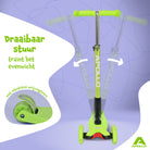 Apollo 'Kids Whiz' LED Scooter voor Kinderen - in verschillende kleuren Groen