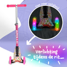 Apollo 'Kids Whiz' LED Scooter voor Kinderen - in verschillende kleuren Bloemenpatroon