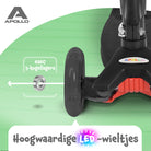 Apollo 'Kids Whiz' LED Scooter voor Kinderen - in verschillende kleuren Zwart