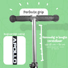 Apollo 'Kids Whiz' LED Scooter voor Kinderen - in verschillende kleuren Zwart