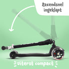 Apollo 'Kids Whiz' LED Scooter voor Kinderen - in verschillende kleuren Zwart