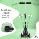 Apollo 'Kids Whiz' LED Scooter voor Kinderen - in verschillende kleuren Zwart