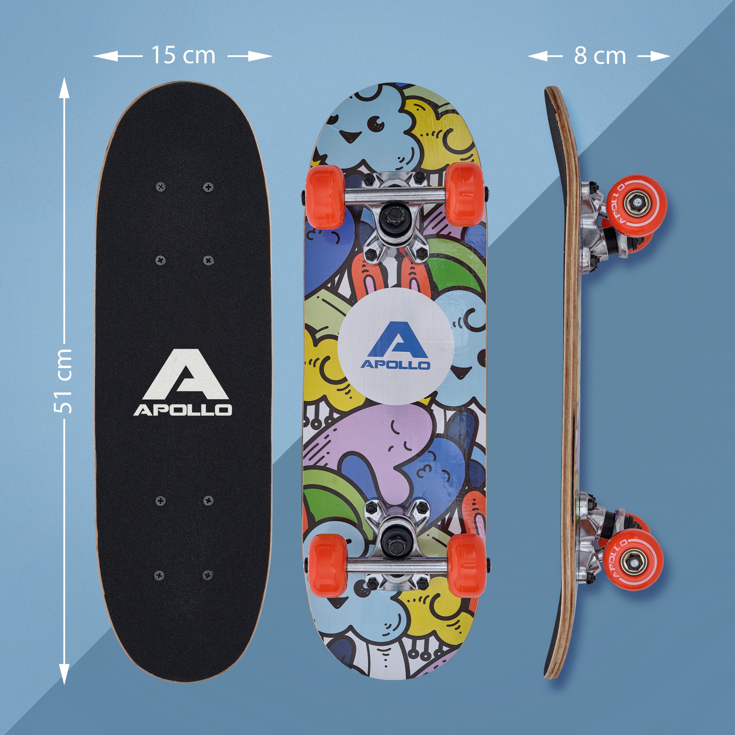 Apollo Kinderen Skateboard 51cm - Fluffy Fluffy