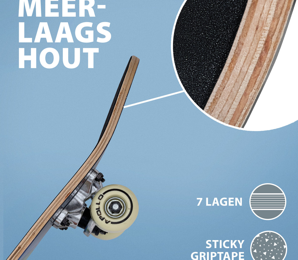 Apollo Kinderen Skateboard 61cm - Around the World Around the World