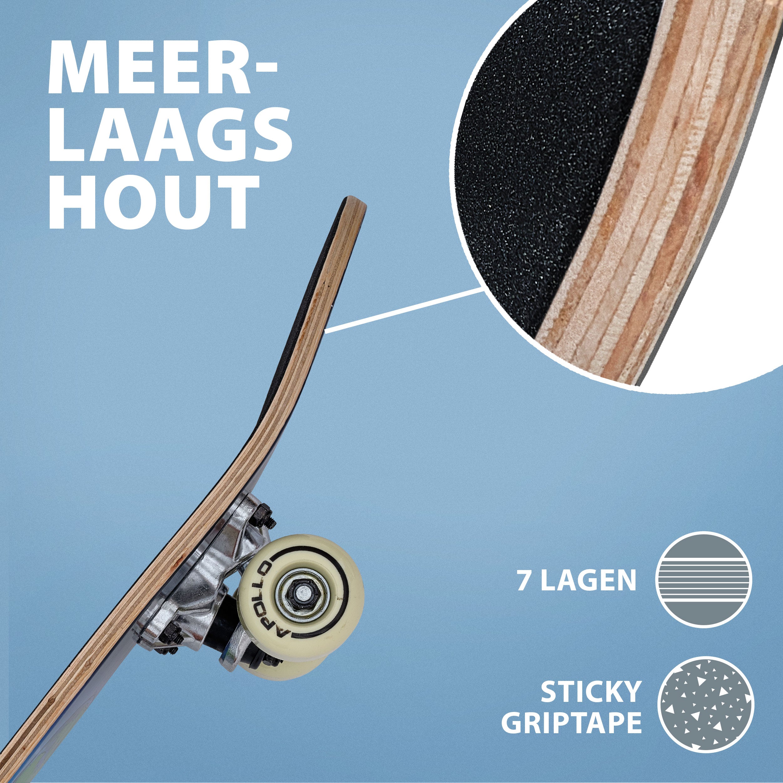 Apollo Kinderen Skateboard 61cm - Around the World Around the World