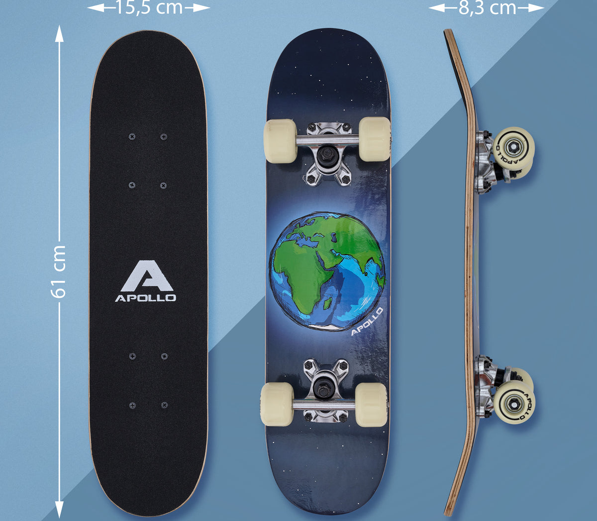 Apollo Kinderen Skateboard 61cm - Around the World Around the World