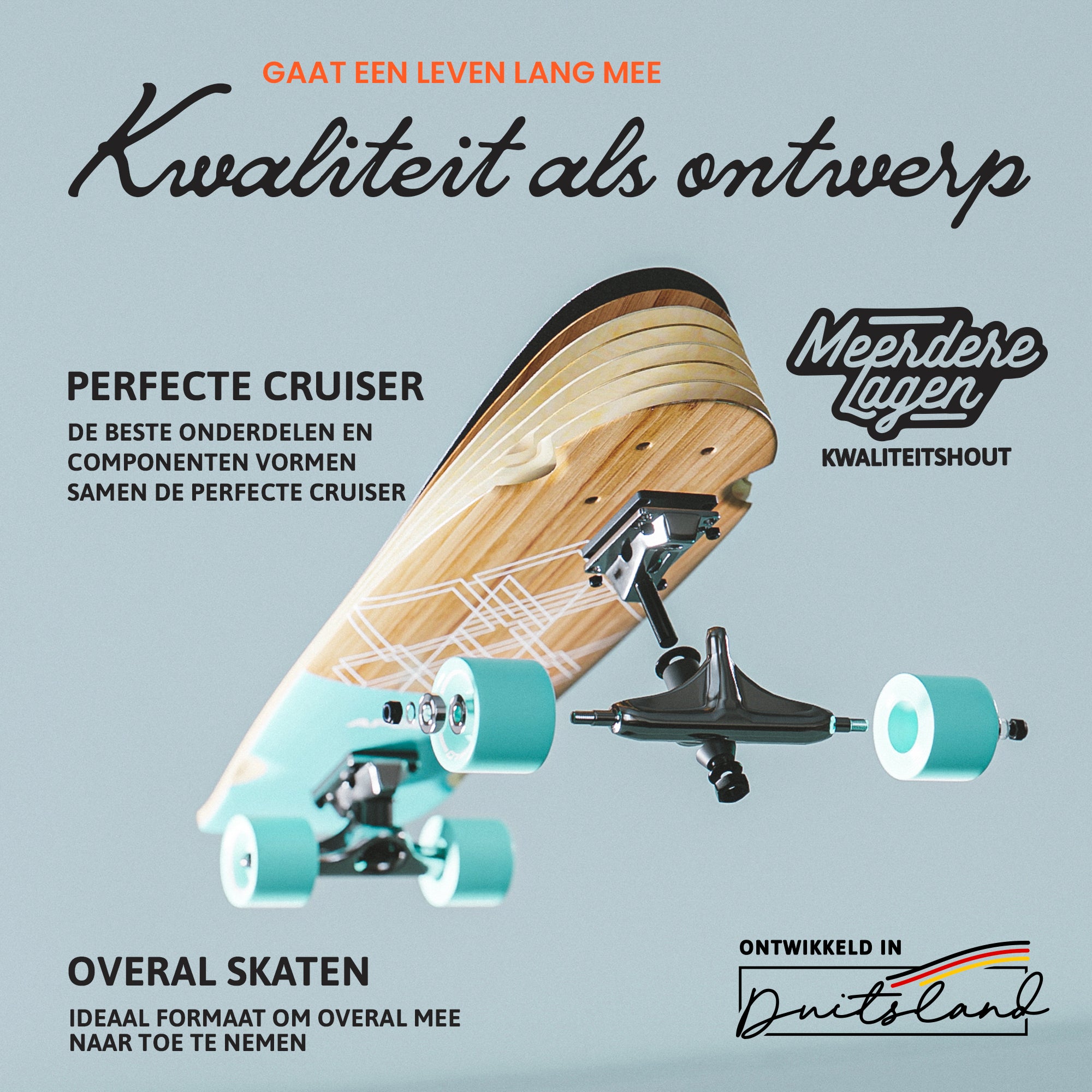 Apollo Mini-Longboard | Midi-Cruiser, compleet board 27" - Savaii Savaii