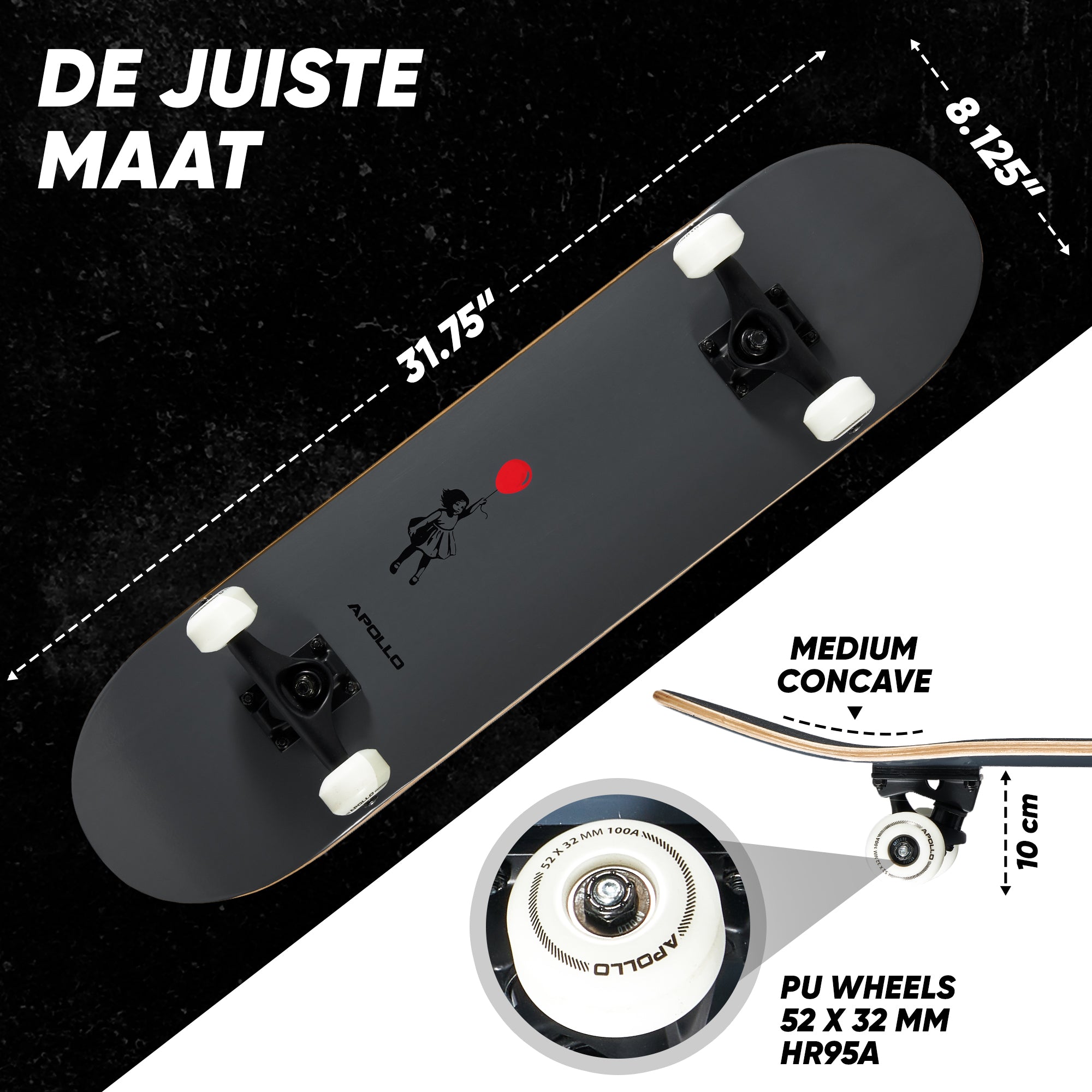 Apollo Skateboard Compleetboard 31 inch - Balloon Balloon