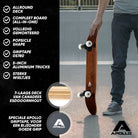Apollo Skateboard Compleetboard 31 inch - Plain Wood Wood