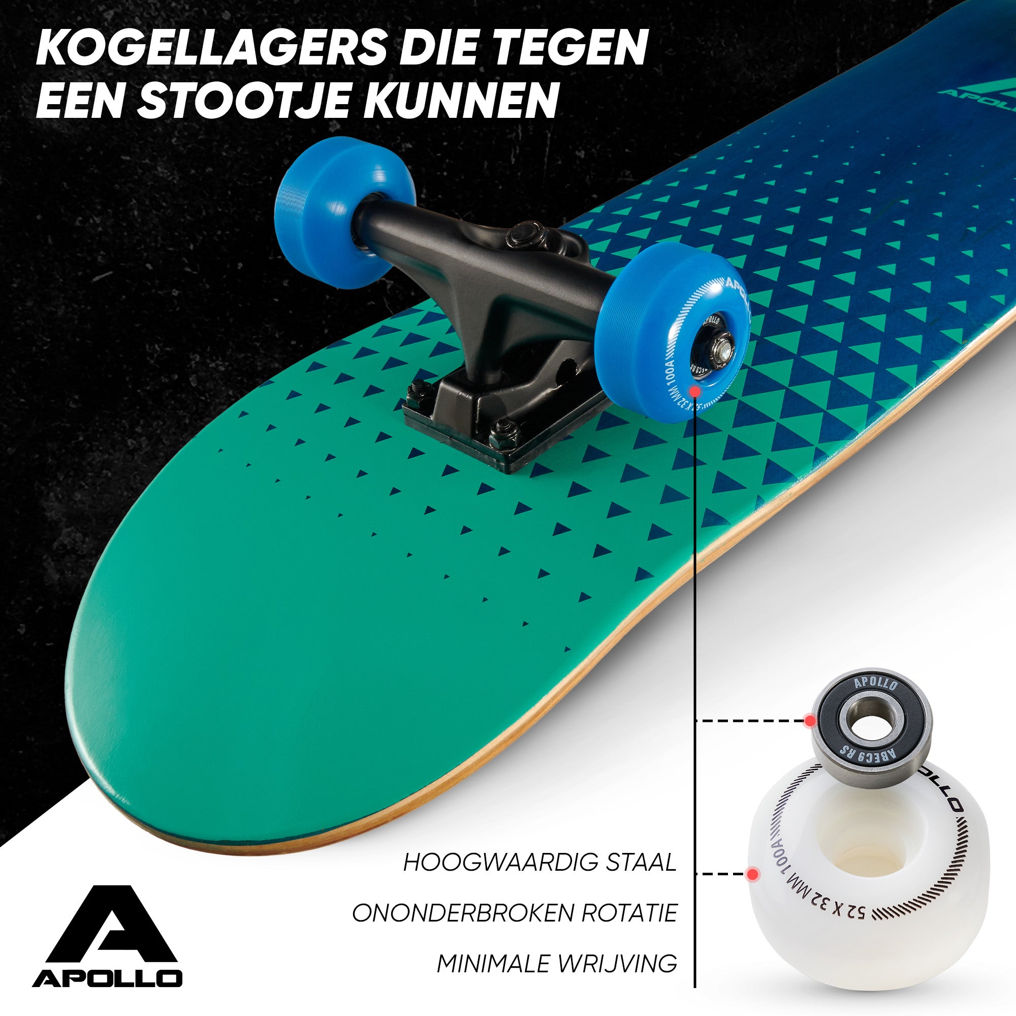 Apollo Skateboard Compleetboard 31 inch - Fresh Fresh