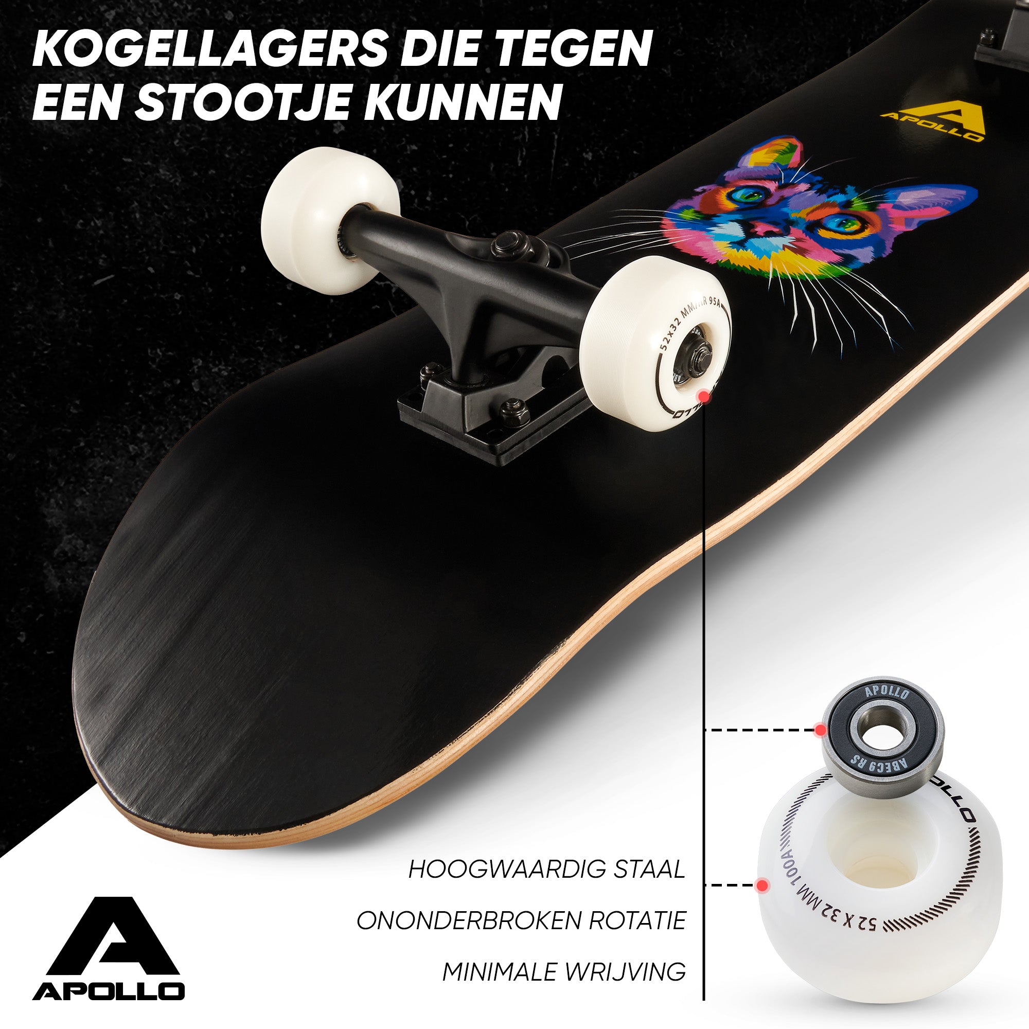Apollo Skateboard Compleetboard 31 inch - Cat Cat