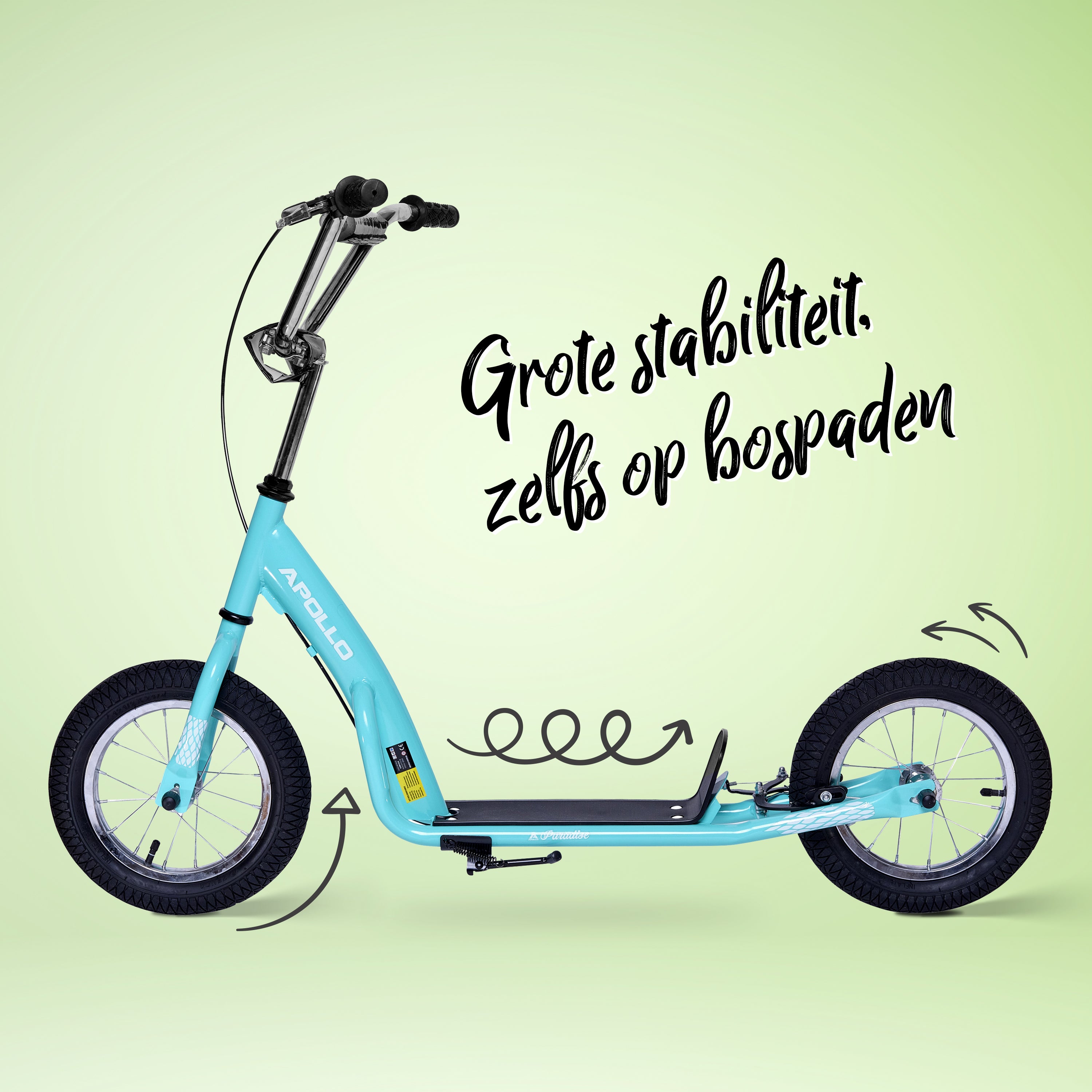 Apollo Paradise Retro step met luchtbanden 12,5 inch Turquoise