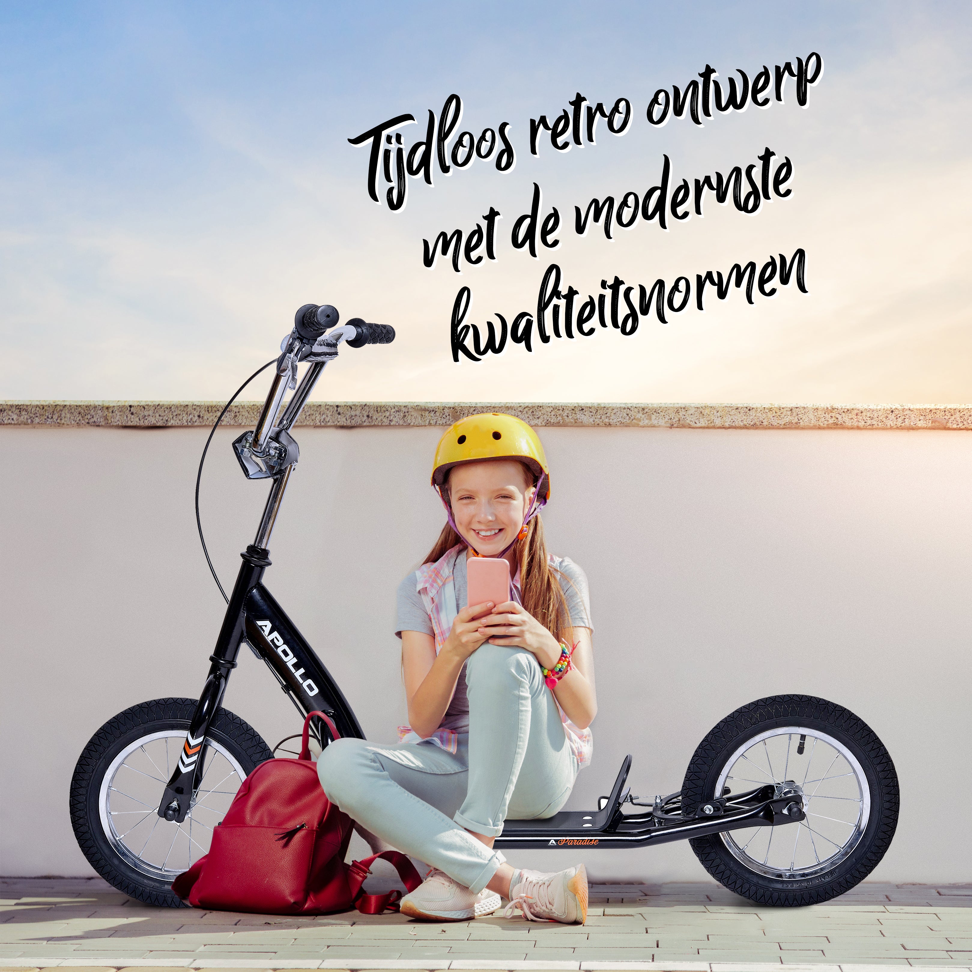 Apollo Paradise Retro step met luchtbanden 12,5 inch Blauw