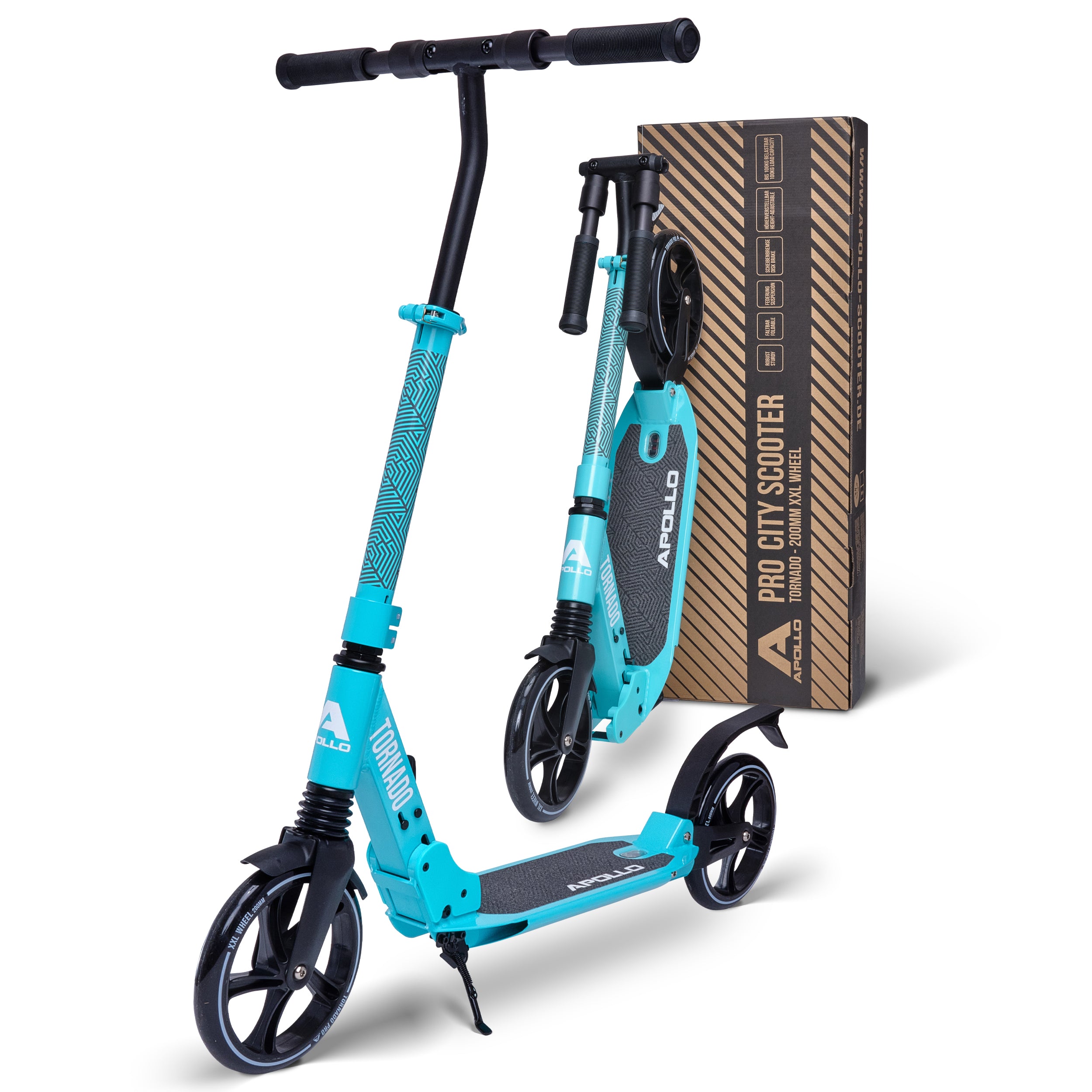 Apollo Autoped "Tornado 2.0" Cityroller voor Volwassenen en Kinderen Mint