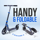 Apollo Autoped "Tornado 2.0" Cityroller voor Volwassenen en Kinderen Grijs Blauw