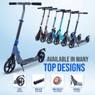 Apollo Autoped "Tornado 2.0" Cityroller voor Volwassenen en Kinderen Grijs Blauw